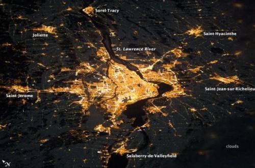 Montreal photographed by the International Space Station