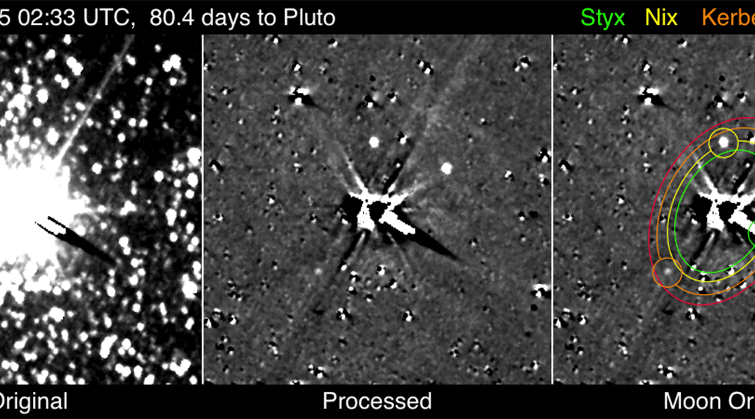 For the first time, NASA’s New Horizons spacecraft has photographed Kerberos and Styx – the smallest and faintest of Pluto’s five known moons.