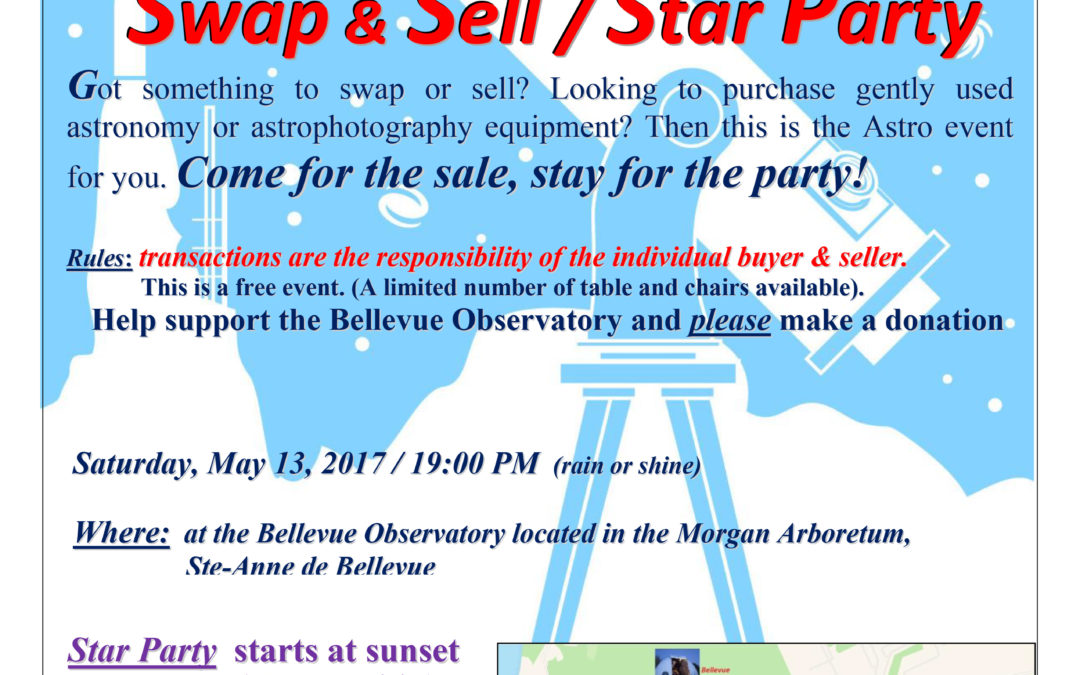 2nd Annual Astro Swap & Sell/Star Party – Saturday May 13th @7PM