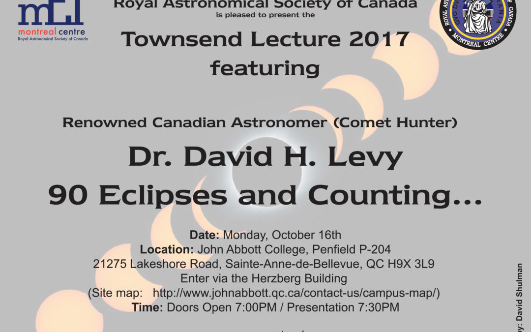 Townsend Lecture _ Dr. David H. Levy – 90 Eclipses and Counting…