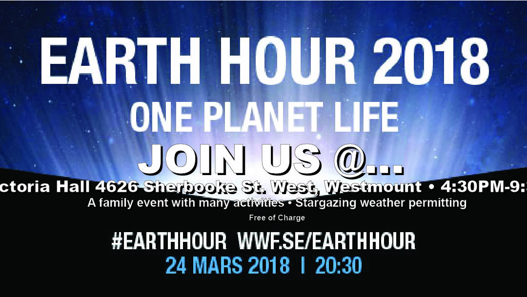 EARTH HOUR 2018 – Join Us Saturday March 24th