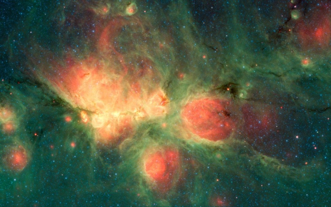 Newborn Stars Blow Bubbles in the Cat’s Paw Nebula