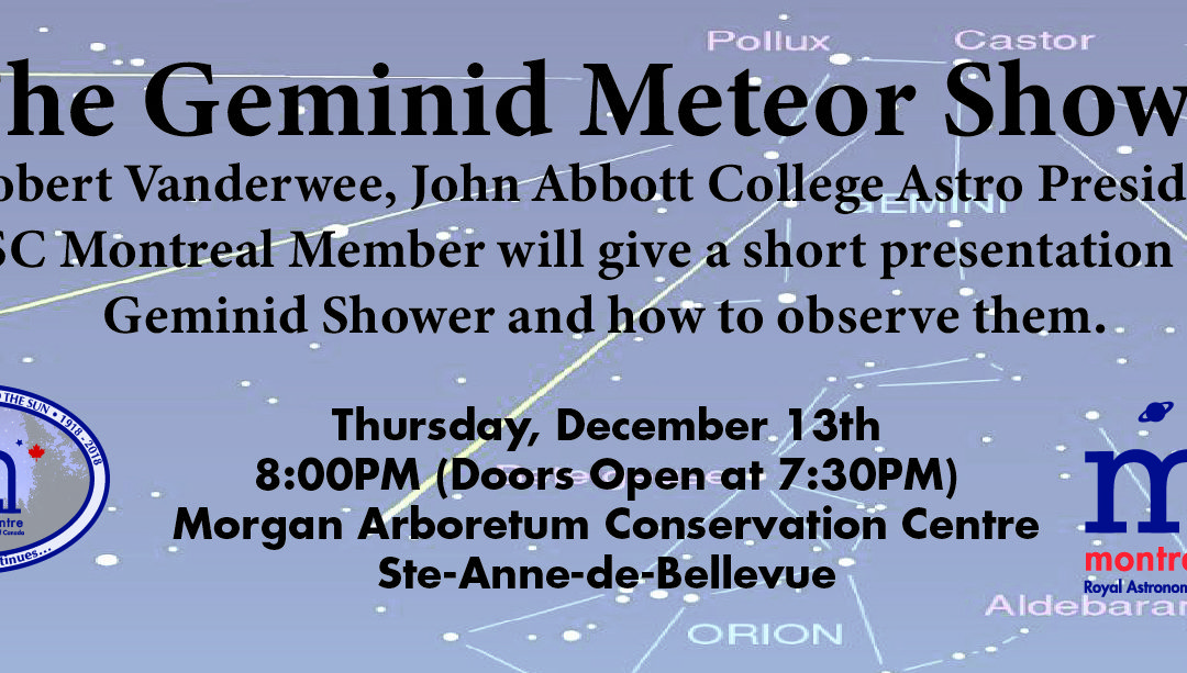 Geminid Meteor Shower – Dec. 13th