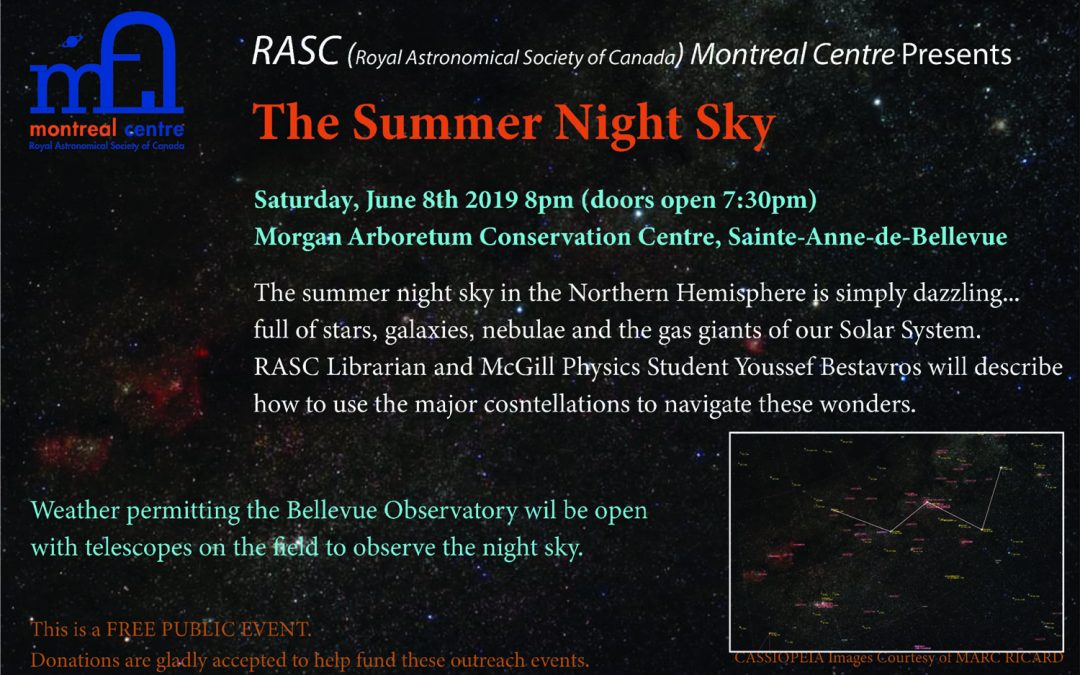 The Summer Night Sky – Free Public Event – Saturday June 8th