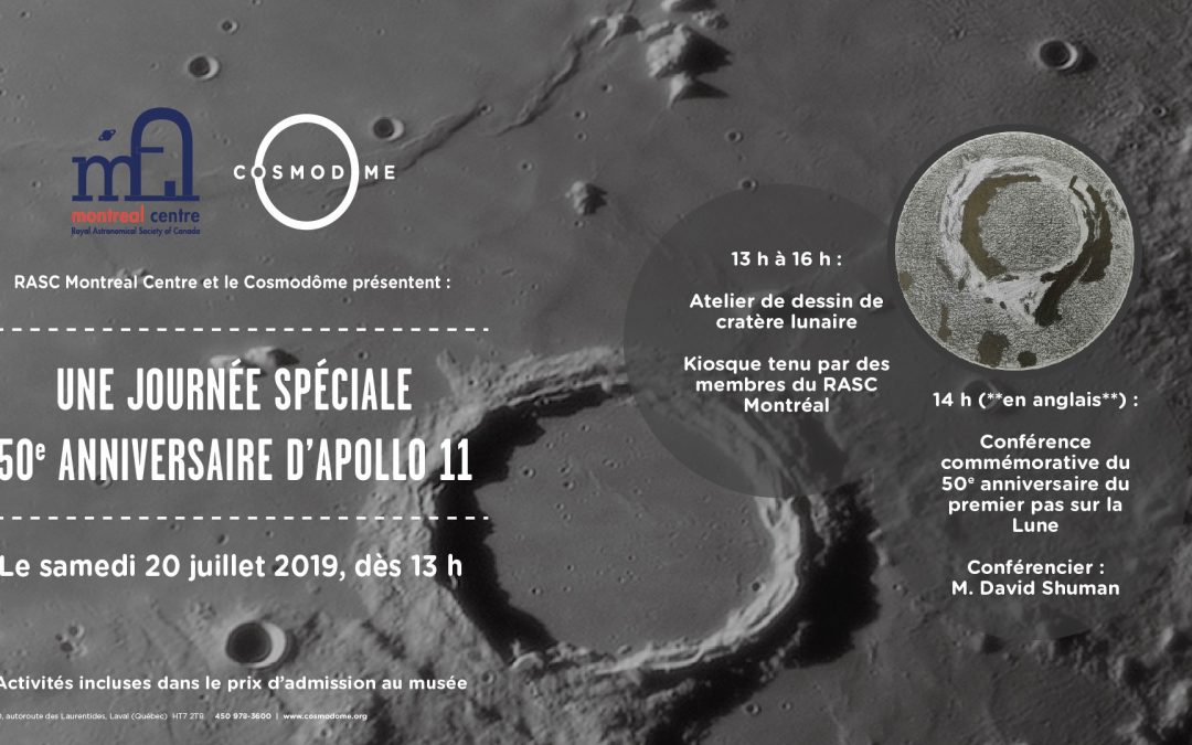 Apollo 11: 50th Anniversary at the Cosmodome – Saturday July 20th