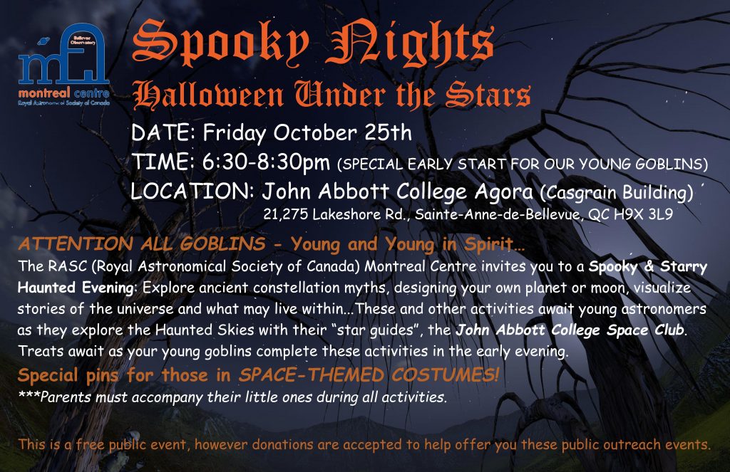 SPOOKY NIGHTS – Friday October 25th – 6:30PM