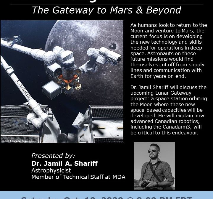 Orbital Lunar Gateway – a Public Zoom Presentation Oct 10th at 8pm EDT