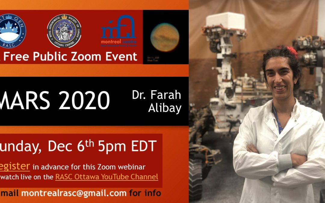 Mars 2020 – Sunday, Dec 6th 5pm EDT