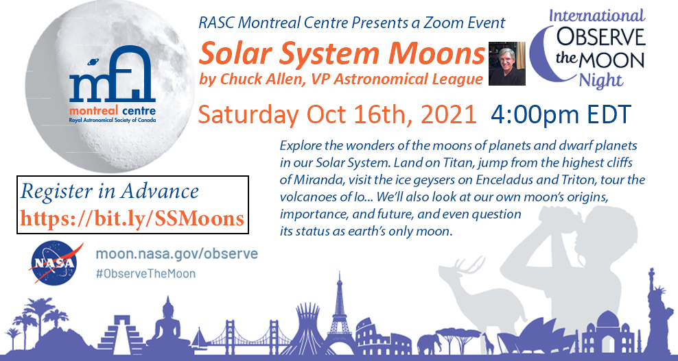 Astronomy Zoom Event Oct 16th 4pm EDT – Solar System Moons