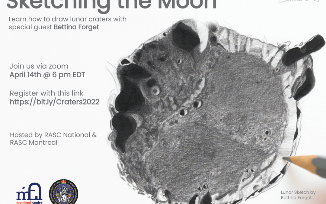 Lunar Sketching Workshop – Thursday, April 14 2022 @ 6pm EDT