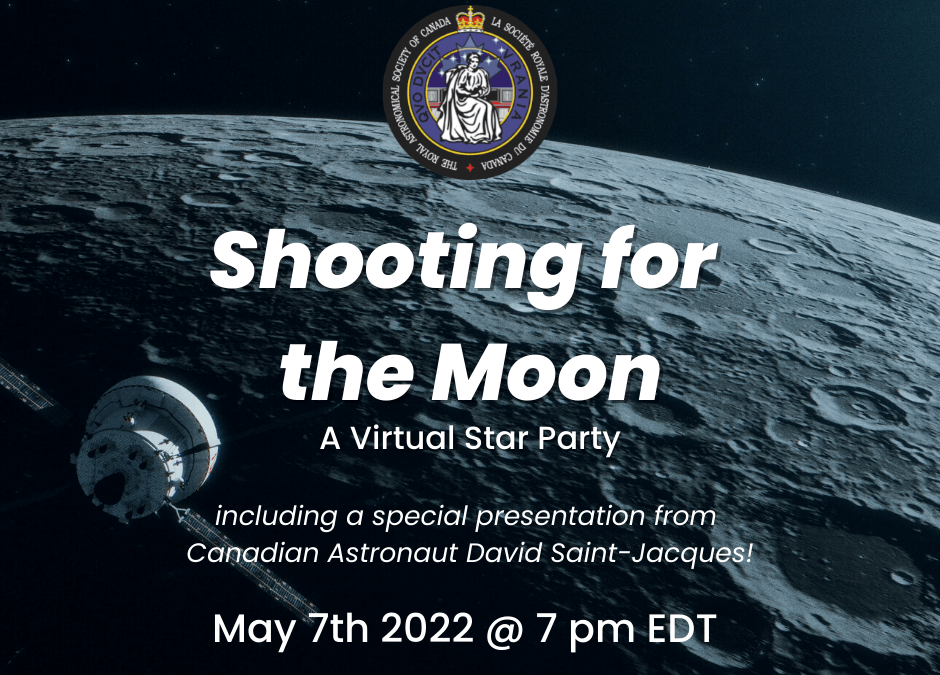 Shooting for the Moon Webinar – Saturday, May 7th 2022 @ 7pm EDT