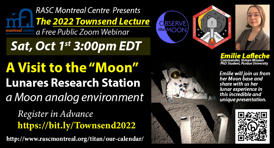 2022 Townsend Lecture: A Visit to the “Moon” Sat. October 1st @ 3PM EDT