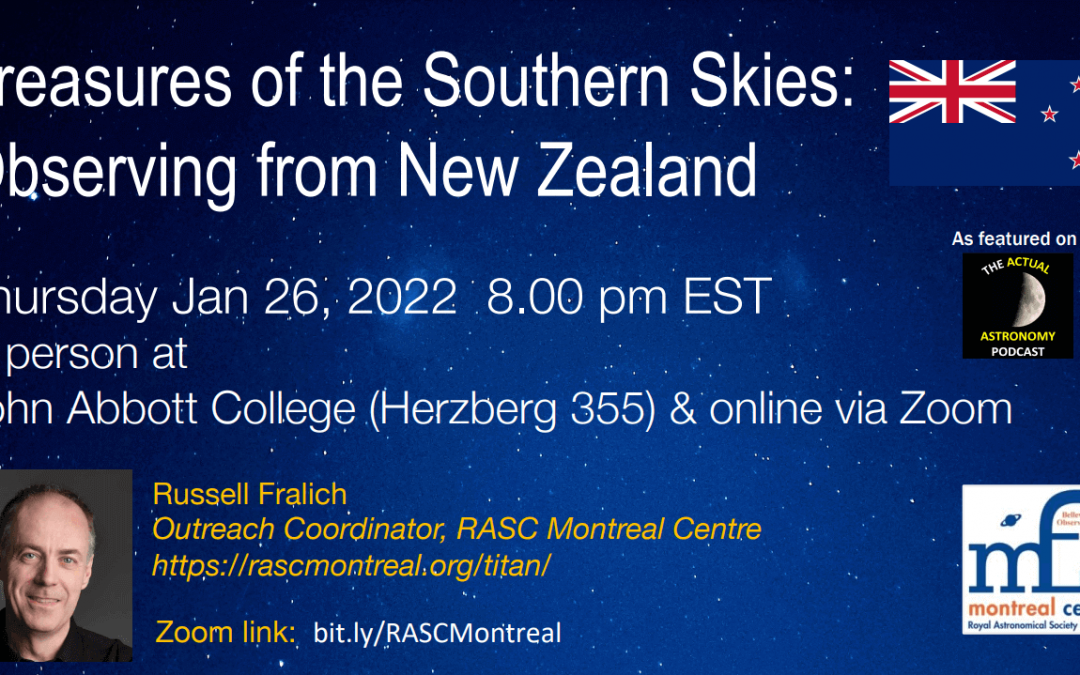 Treasures of the Southern Skies (NZ) – Thursday, Jan. 26th, 2023 @ 8PM EST