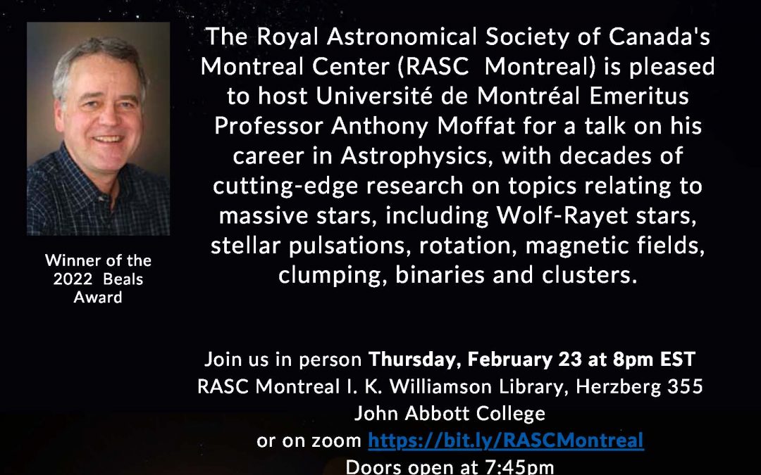 Using One’s Intuition: A Career in Astrophysics – Feb 23rd @ 8PM EST (In-Person & Zoom)