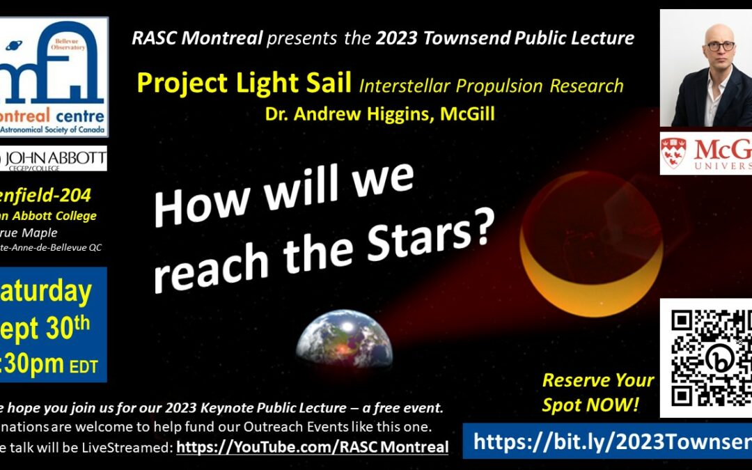 EVENT: How will we reach the Stars? The 2023 Townsend Public Lecture, Sept 30th