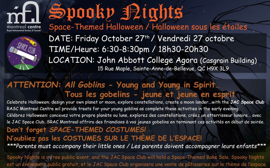 EVENT: Spooky Nights – Friday, Oct. 27th, 2023 @ 6:30PM
