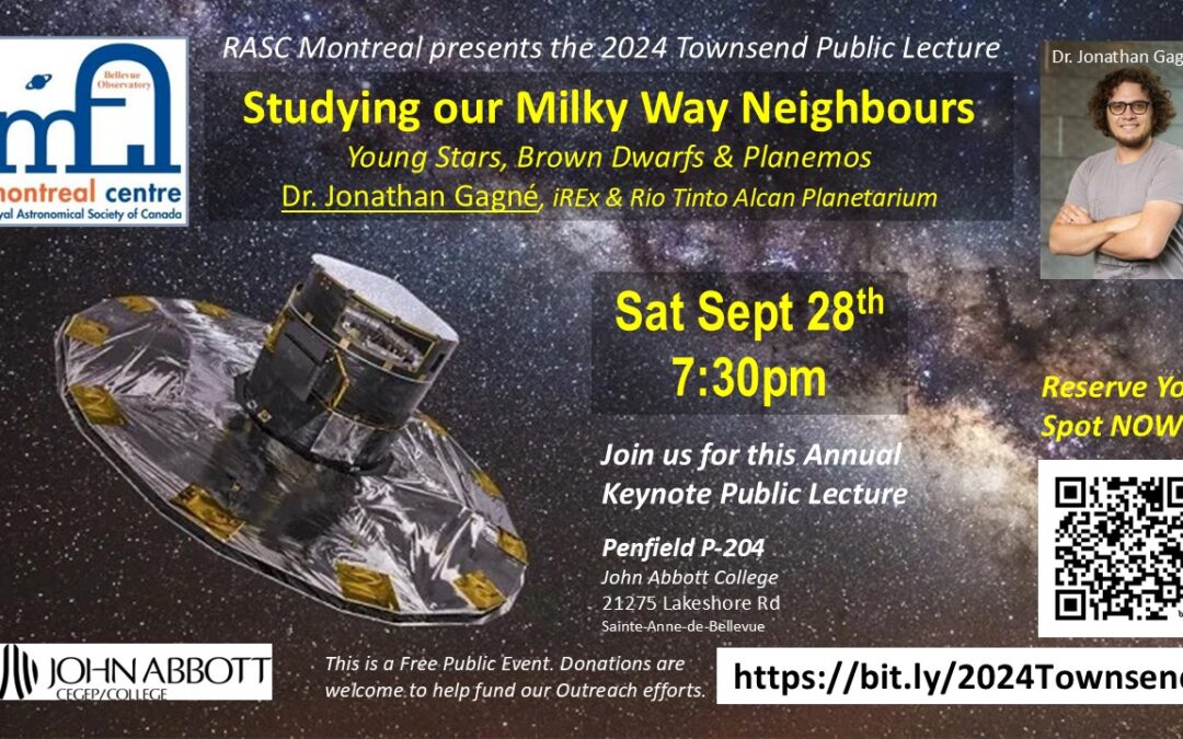 EVENT: RASC Montreal Townsend 2024 – Milky Ways Neighbours – Sat. September 28th @ 7:30PM