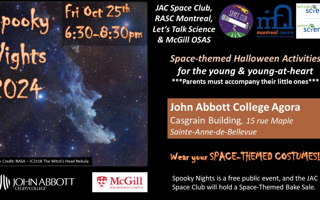 EVENT: Friday, Oct 25th, 2024 – Space Themed Halloween Activities for kids