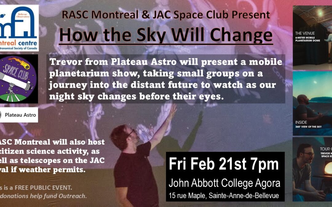 EVENT: Mobile Planetarium & Citizen Science – Friday, February 21, 2025 @ 7PM EST (John Abbott College)