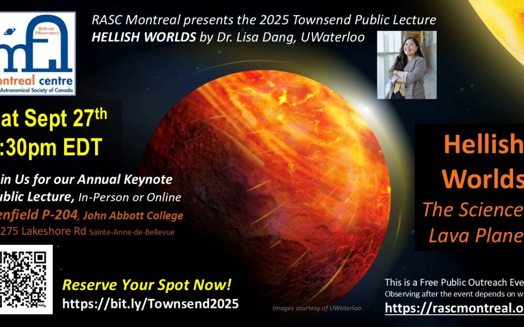 EVENT: 2025 Townsend Lecture Sept 27th: Hellish Worlds